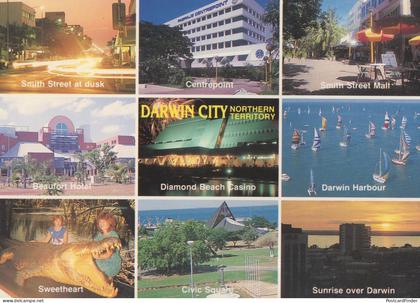 Darwin City Australia Harbour Crocodiles Hotel Casino Rare Postcard