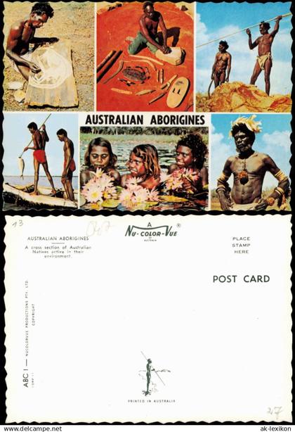 Australien Australia  ABORIGINES Natives Einheimische (Mehrbildkarte) 1970