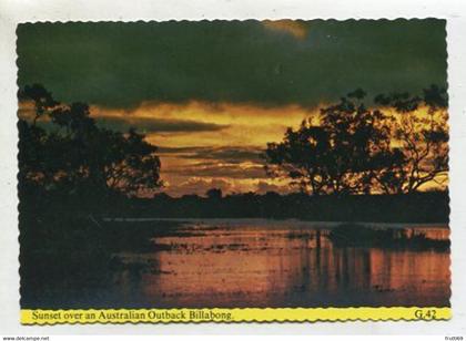 AK 114812 AUSTRALIA - Sunset over an Australian Outback Billabong