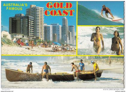 Gold Coast old postcard travelled 1985 bb151030