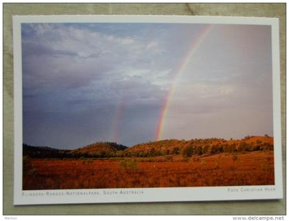 Australia   - Flinders Ranges   National Park   Double Rainbow  -S.A. - German  Postcard    D120998