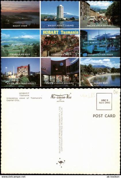 Hobart (Tasmanien) Multi-View-Postcard u.a. Salamanca Market, Tasman Bridge 1970