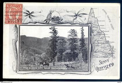 cpa d' Australie Sunny Queensland The Bunya Mts near Toowoomba -- cachet  Singapour  AVR21-36