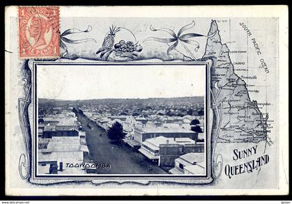 cpa d' Australie Sunny Queensland Toowoomba -- cachet saigon Singapour  AVR21-36