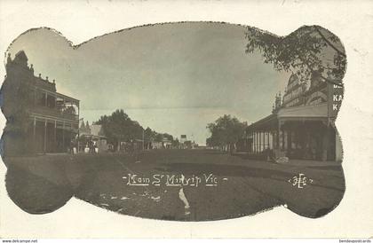 australia, VIC, MINYIP, Main Street (1907) RPPC Postcard