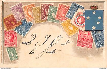 Australia - VICTORIA - Stamps of Victoria - Philatelic Postcard - Publ. Ottmar Zieher