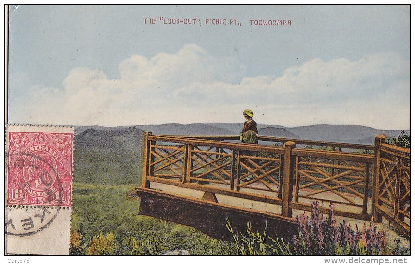 Australie - Queensland -  Toowomba -  The Look-out - Picnic Pt - Postal Mark Oakey