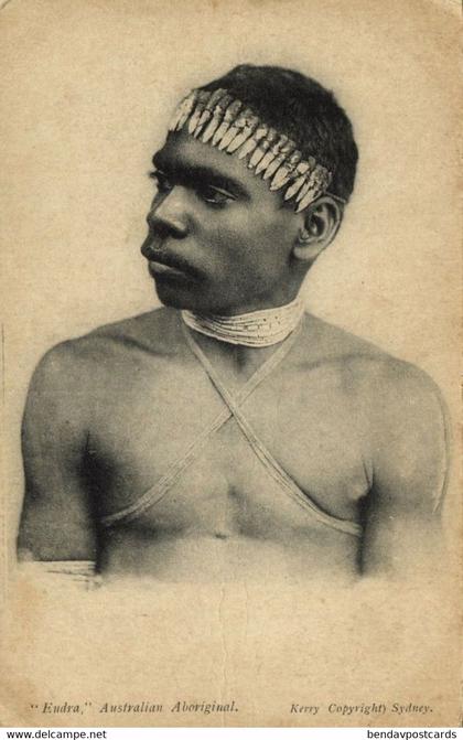 australia, Native Aboriginal Man "Eudra" (1900s) Postcard