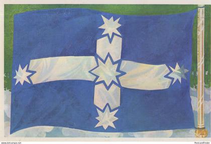Eureka 15 Minute War in Victoria Australia Military Flag  Postcard