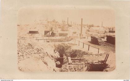 Australie - BENDIGO - Gold Mine - Mine d'Or - Carte-Photo, voyagé 1907 (2 scans) Dubois, 23 rue Auguste Comte à Lyon