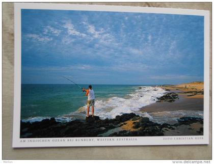 Australia   BUNBURY  - Indian Ocean - Fishing  -Western Australia -  German  Postcard    D121022