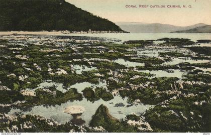 PC AUSTRALIA CORAL REEF OUTSIDE CAIRNS N. Q., Vintage Postcard (b53855)
