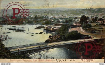 AUSTRALIA. TASMANIA. LAUNCESTON FROM KING'S BRIDGE.