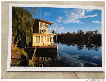 Australia  - MILDURA  -  Booshaus - Boathouse  -Murray River  - Victoria -  German  Postcard    D121259