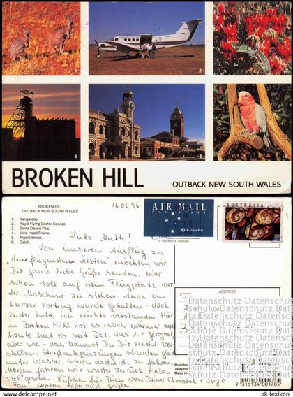 Broken Hill Kangaroos, Royal Flying Doctor Service/Mehrbild-AK 1996