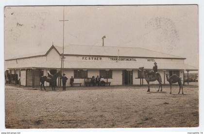 SOUTH AUSTRALIA CARD PHOTO UNLEY SA TRANSCONTINENTAL HOTEL OODNADATTA  1907 TO FRANCE TAXE