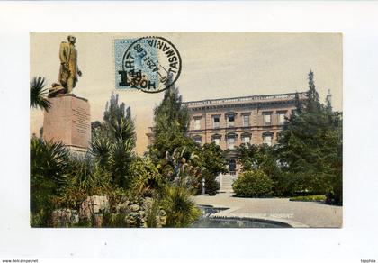 1908 Australia Tasmania chromo Photocard PPC CPA Hobart Franklin square with SG 244 franking