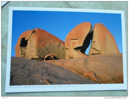 Australia  Remarkable Rocks   - Kangaroo Island  -S.A. - German  Postcard    D121006