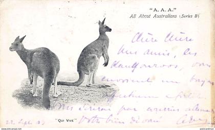 Australia - Qui Vive - Kangaroos - Publ. All About Australian A.A.A. Series B