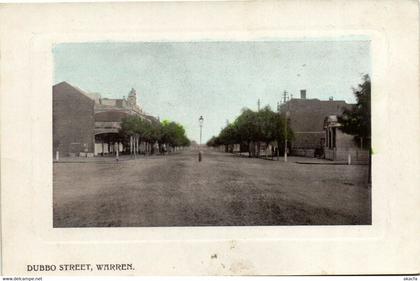 PC AUSTRALIA, WARREN, DUBBO STREET, Vintage TINTED REAL PHOTO Postcard (b31442)