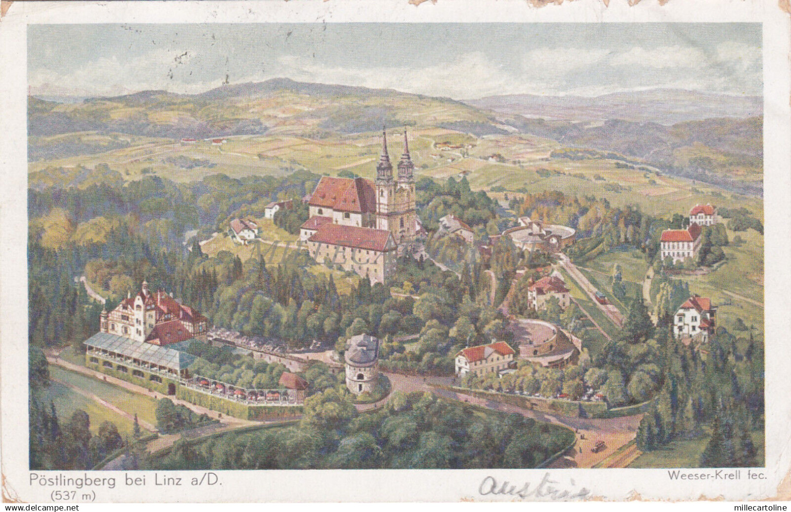 AUSTRIA - Postlingberg bei Linz, Postcard 1935