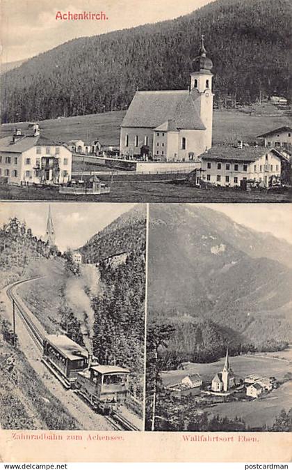 Österreich - Achenseeorte (T) Mehrfachansicht - Achenkirche - Wallfahrtsort Eben - Zahnradbahn zum Achensee