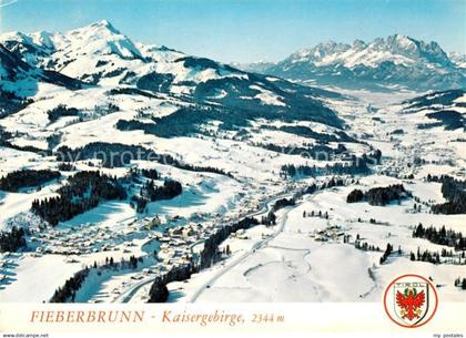 73070094 Fieberbrunn Tirol Kaisergebirge Winter Fliegeraufnahme Fieberbrunn