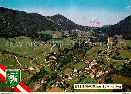 Steinhaus am Semmering Fliegeraufnahme mit Semmering Pass und Pinkenkogel