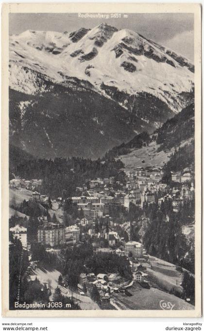 Bad Hofgastein old postcard travelled 1961 b171025