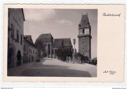 39006121 - Fotokarte von Perchtoldsdorf. Kirche Tuerkenturm gelaufen am 21.01.1936. Gute Erhaltung.