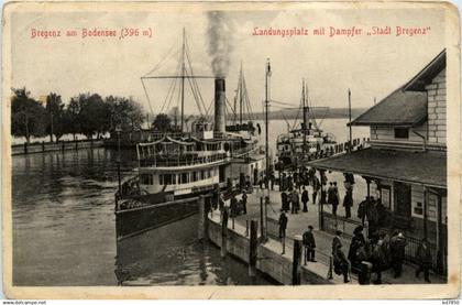 Bregenz/Vorarlberg, div.Orte und Umgebung - Bregenz, Landungsplatz mit Dampfer Stadt Bregenz