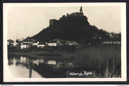 AK Güssing /Bgld., Ortsansicht mit Burg