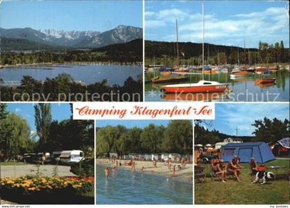 72411808 Klagenfurt Woerthersee Camping Klagenfurt See Bootsliegeplatz Strand