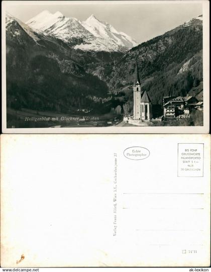 Heiligenblut am Großglockner Umlandansicht Heiligenblut mit Glockner  1950