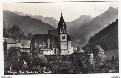 Eisenerz, Pfarrkirche St. Oswald old (photo)postcard unused b170801