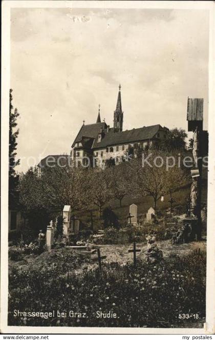 71543686 Judendorf-Strassengel Wallfahrtskirche Maria Strassengel Friedhof Kreuz