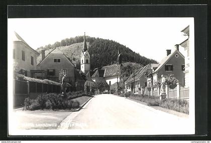 AK Maria Lankowitz, Strassenpartie mit Blick zur Kirche