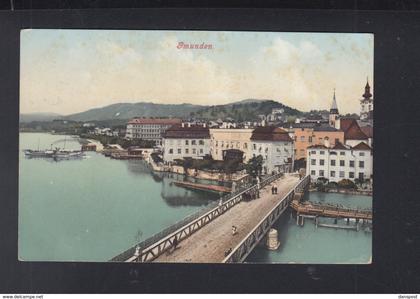 Österreich AK Gmunden Brücke 1909