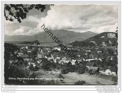 Götzis - Blick gegen das Rheintal - Foto-AK Grossformat