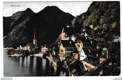 Hallstatt old postcard posted 1911 to Krapina b210120