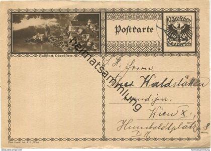 Hallstatt - Postkarte - Ganzsache gel. 1928