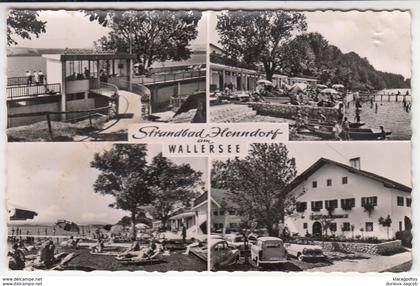 Strandbad Henndorf am Wallersee old postcard travelled 1960 b181010