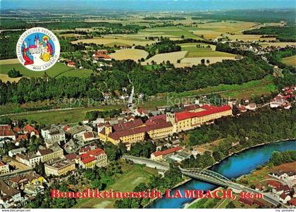 74019843 Lambach Traun Oberoesterreich AT Panorama mit Benediktinerstift Lambach