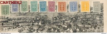 KAPFENBERG PANORAMA STYRIE AUTRICHE AUSTRIA + STAMP TIMBRE