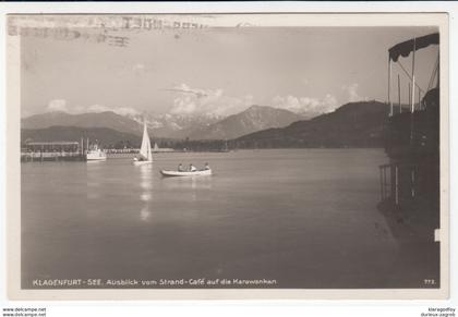 Klagenfurt See, Strand Café postcard travelled 1935 Klagenfurt Pmk b170810