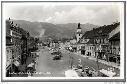 5058 - alte Foto Ansichtskarte - Leoben Adolf Hitlerplatz n. gel TOP