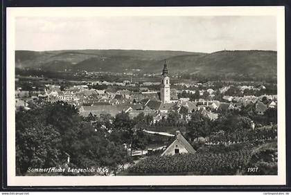 AK Langenlois /N.-Ö., Ortsansicht aus der Vogelschau