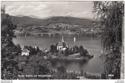 Maria Wörth old postcard travelled 1951 b190401