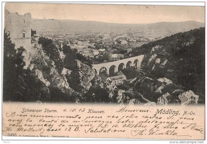 Carte Postale Ancienne d´AUTRICHE - MÖDLING - SCHWARZER TURM - KLAUSEN