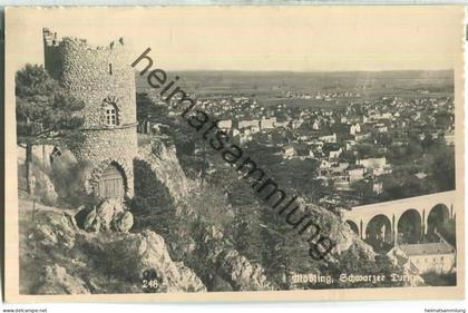 Mödling - Schwarzer Turm - Foto-Ansichtskarte - Verlag Deutscher Schulverein Südmark Wien 1938